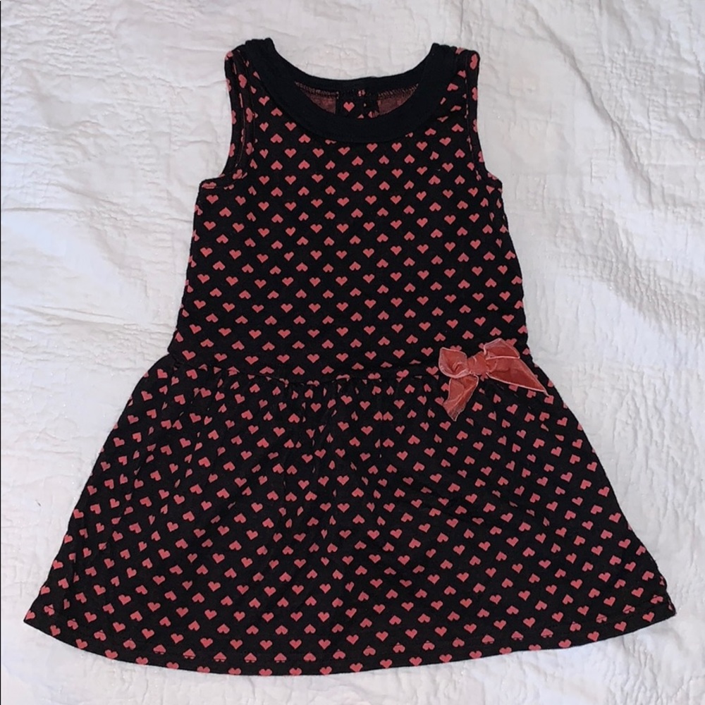 Little girls sz 4t black and pink hearts wonderkid